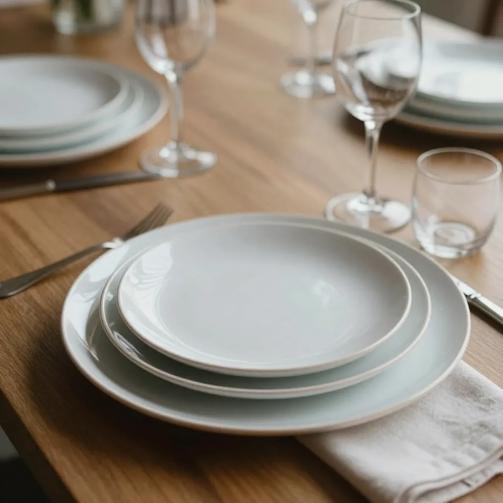 Tafelarrangement bei Kerzenlicht